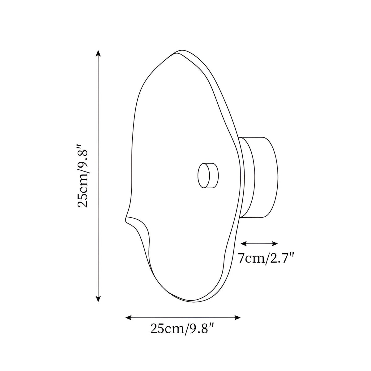 Curved Glass LED Wall Sconce 10 in Warm White Bidirectional Light Fixture for Bedroom Hallway Living Room Modern Indoor Accent Lighting