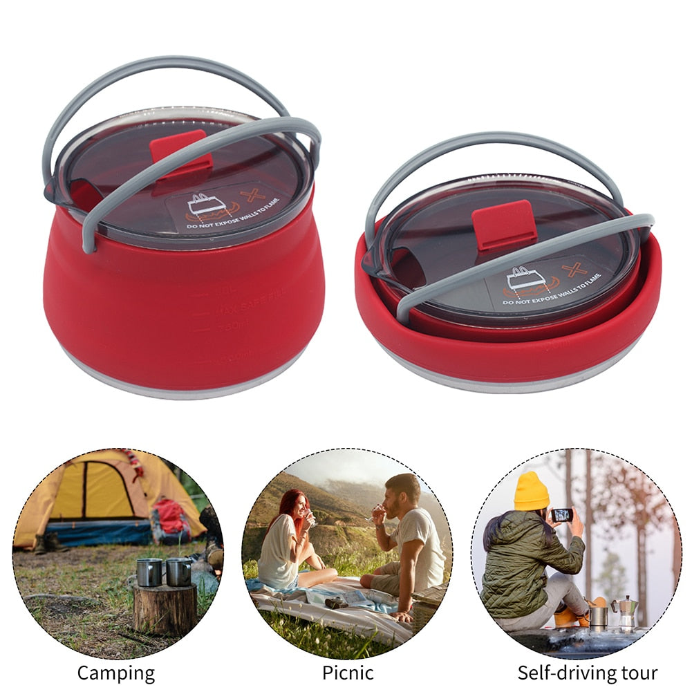 Travel Go | Camping Kettle with Durable Collapsible Design | Lightweight & Versatile for Outdoor Cooking