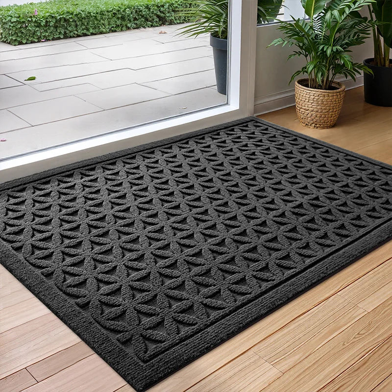 Indoor Outdoor Doormat Absorbent Non-Slip Entryway Floor Mat for Front Door Hallway Kitchen Bathroom Quick Dry Dirt Trapping Rug