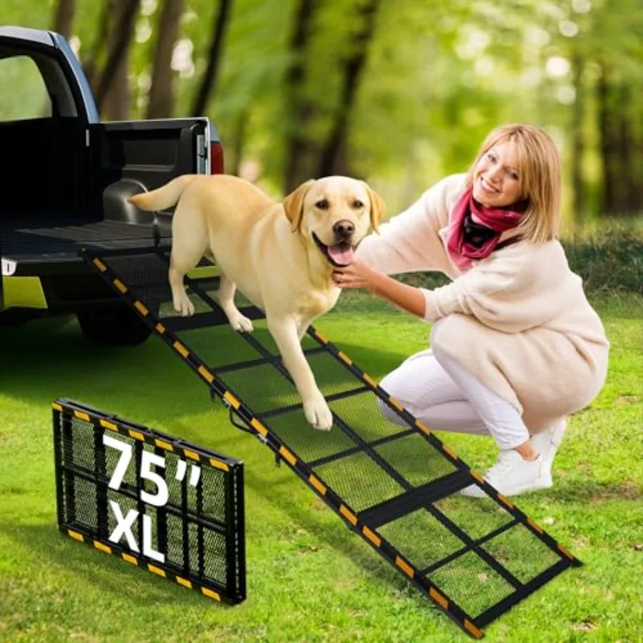Acceso para mascotas | Rampa para perros para coche con superficie antideslizante | Diseño apto para las articulaciones para un fácil acceso de la mascota