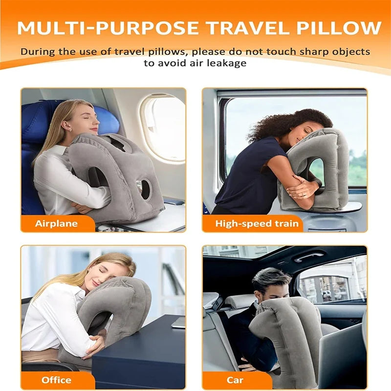 ComfortRest | Ergonomic Travel Pillow for Neck & Head with 45° Angle Support | Compact Design for Ultimate Comfort