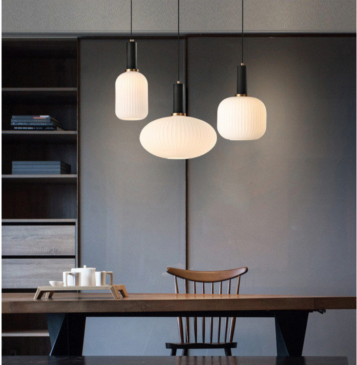 Lámpara colgante de cristal vibrante | Diseño de inspiración nórdica con pantallas tintadas | Iluminación ambiental suave para cocinas y salas de estar