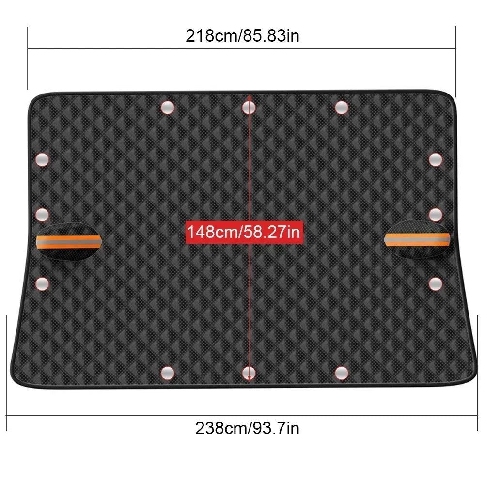 Funda magnética universal para coche Ortekor | Diseño resistente a las heladas con superficie reflectante del calor | Protección para todo el año para todos los vehículos