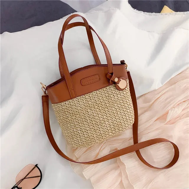 Woven Shoulder Bag for Women Handcrafted Crossbody Purse Textured Everyday Handbag Casual Tote Chic Satchel for Work Travel Shopping