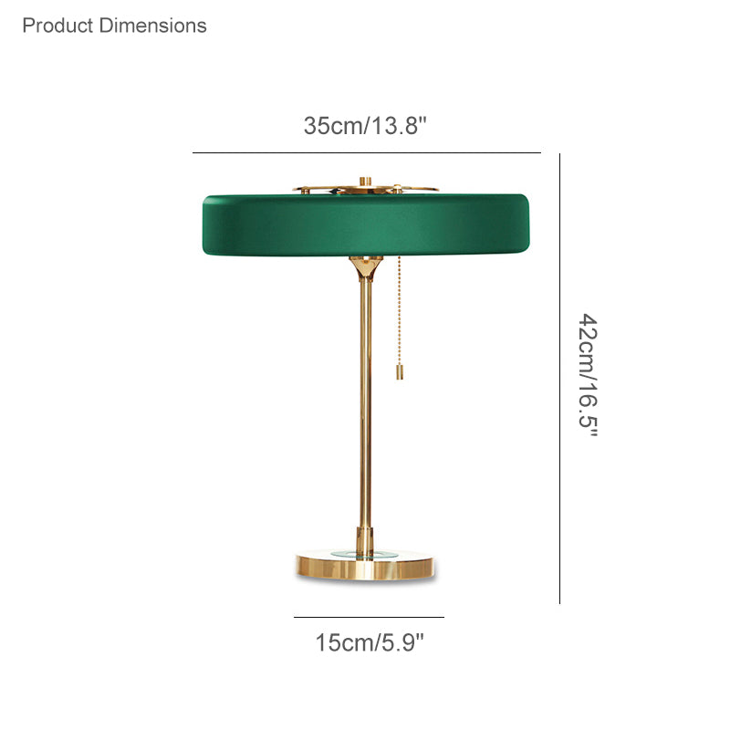 Adjustable Desk Light with Counterweight 10W LED Brass Finish Midcentury Modern Pull Chain Switch for Nightstand Office Home