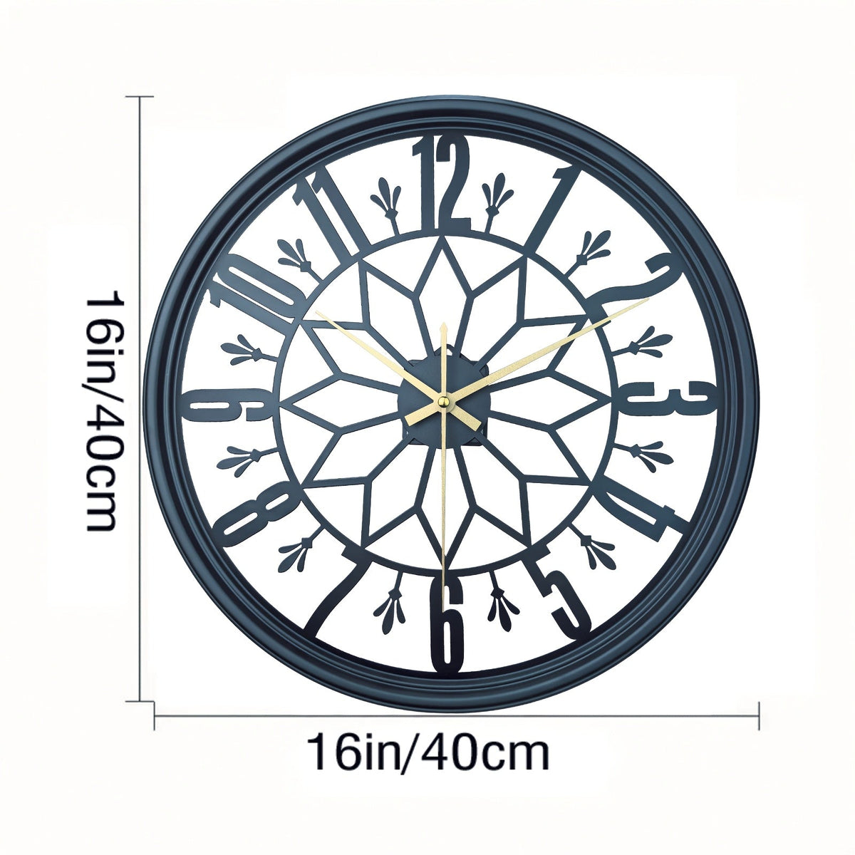 Retro Metal Wall Clock Silent Quartz Movement Industrial Home Office Decor No Ticking Quiet Battery Operated Vintage Handcrafted Look Living