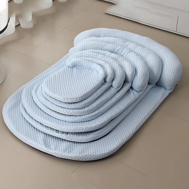 Cama refrescante para perros para el verano, cama grande para perros con funda lavable, cama para gatos y gatitos, cama para mascotas con tela de seda refrescante