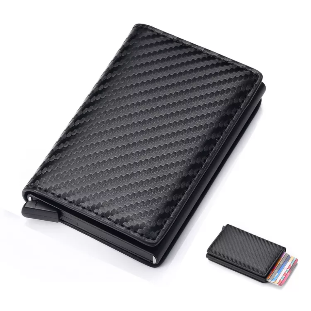 Stylish Compact Card Holder with RFID Blocking Technology for Secure Storage