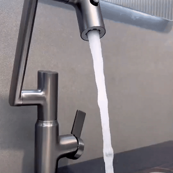 AquaTwist | Grifo de cocina 360° con indicador de temperatura y altura ajustable | Diseño elegante para cocinas modernas