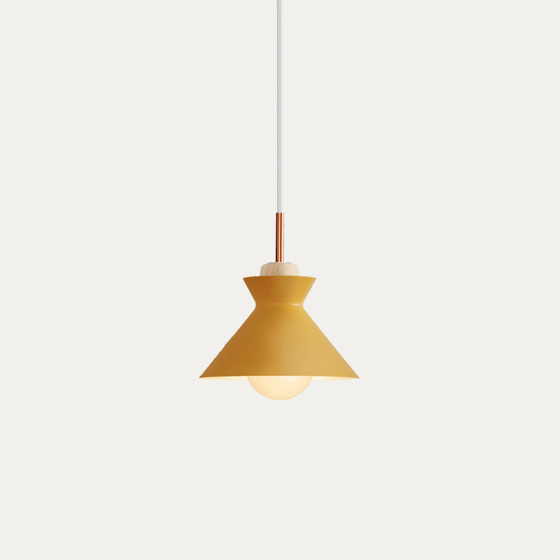Wooden Hanging Light Fixture 11 inch E27 Socket Modern Nordic Ceiling Lamp for Bedroom Living Room Dining Area Kitchen Island Entryway Hallw