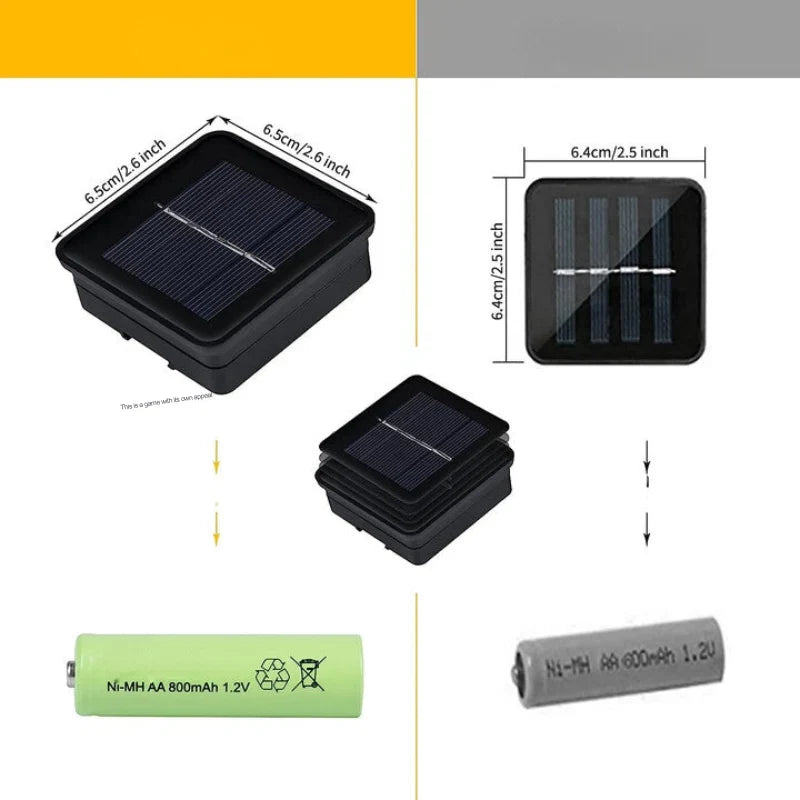 Outdoor Solar String Lights 100 LEDs Waterproof Stainless Steel