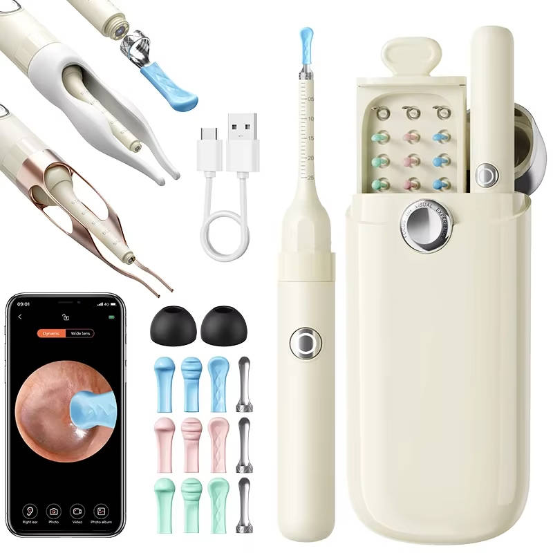 Otoscopio inalámbrico con video HD y estuche de viaje