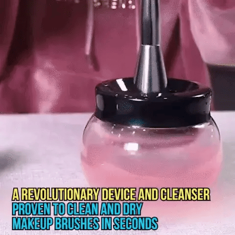 Makeup Brush Cleaner Spin & Dry 8 Silicone Rings