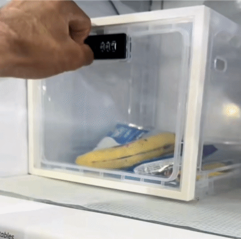 Secure Storage Bin | Lockable Food Storage Container with Combination Lock | Ideal for Refrigerator Organization