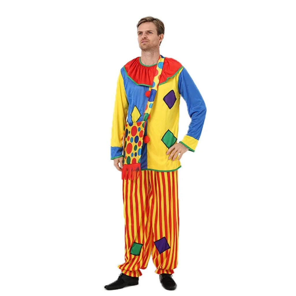 Disfraz de payaso vibrante para adultos con ajuste cómodo | Atuendo divertido para Halloween y fiestas
