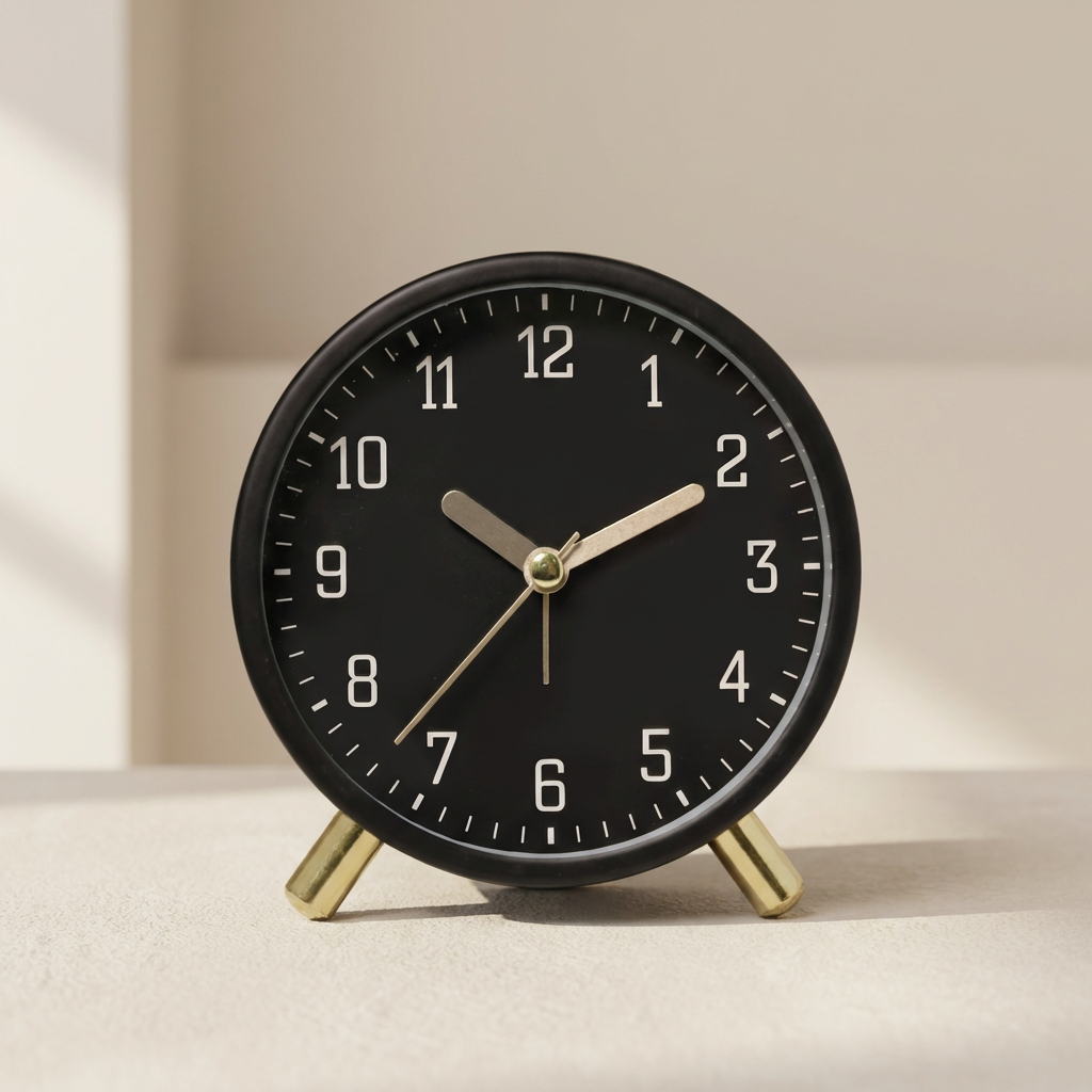 Reloj de mesa silencioso y elegante con diseño minimalista
