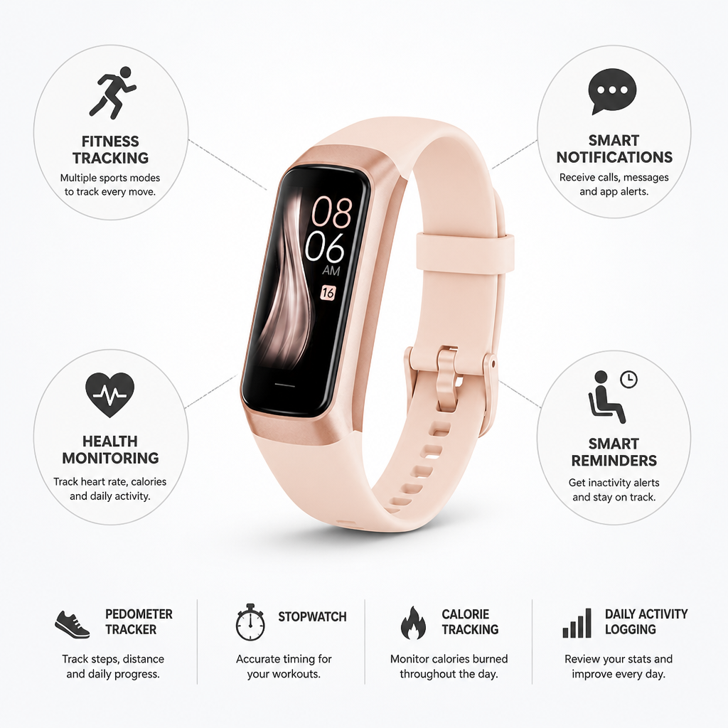 Reloj inteligente de actividad con frecuencia cardíaca AMOLED