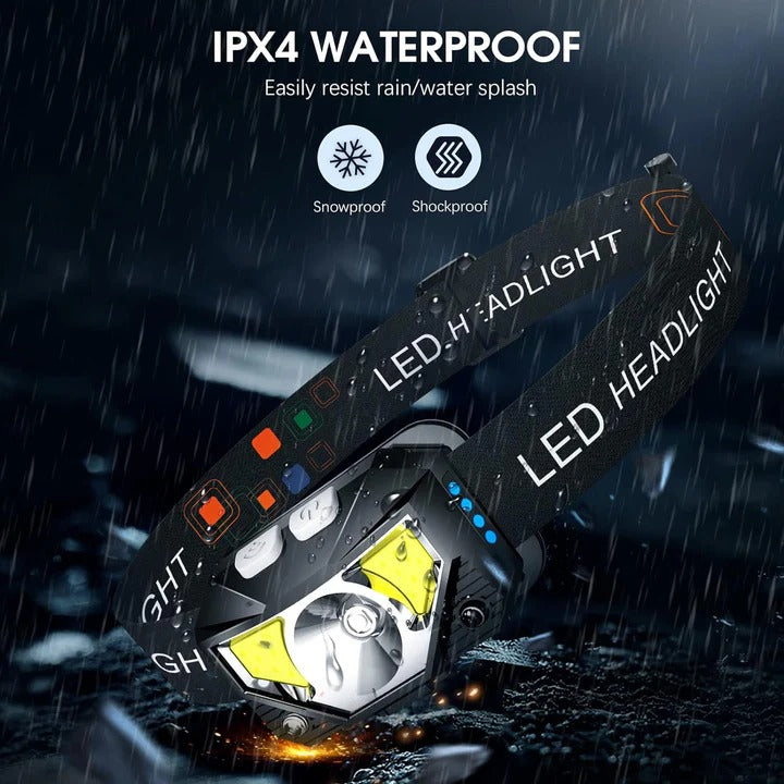 Faros LED brillantes con sensor de movimiento, paquete de 2 unidades