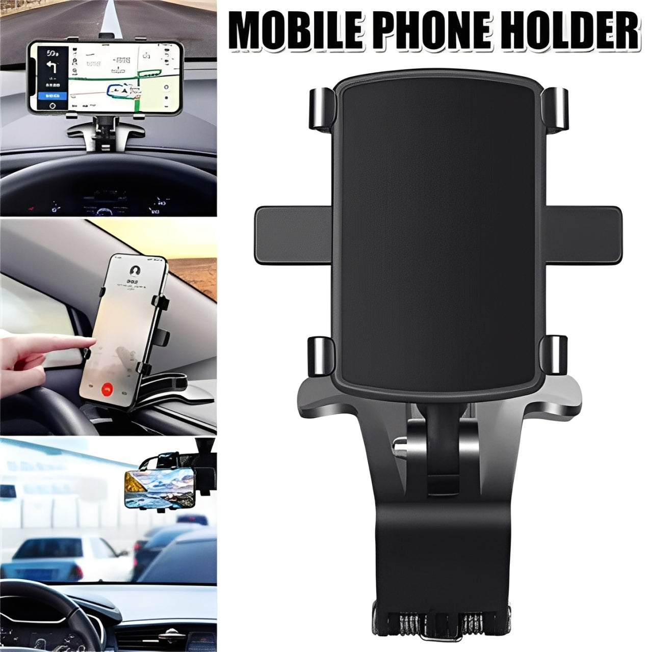 Soporte de teléfono para coche con sujeción ajustable