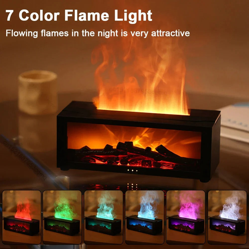 Difusor de aroma compacto con efecto vela LED