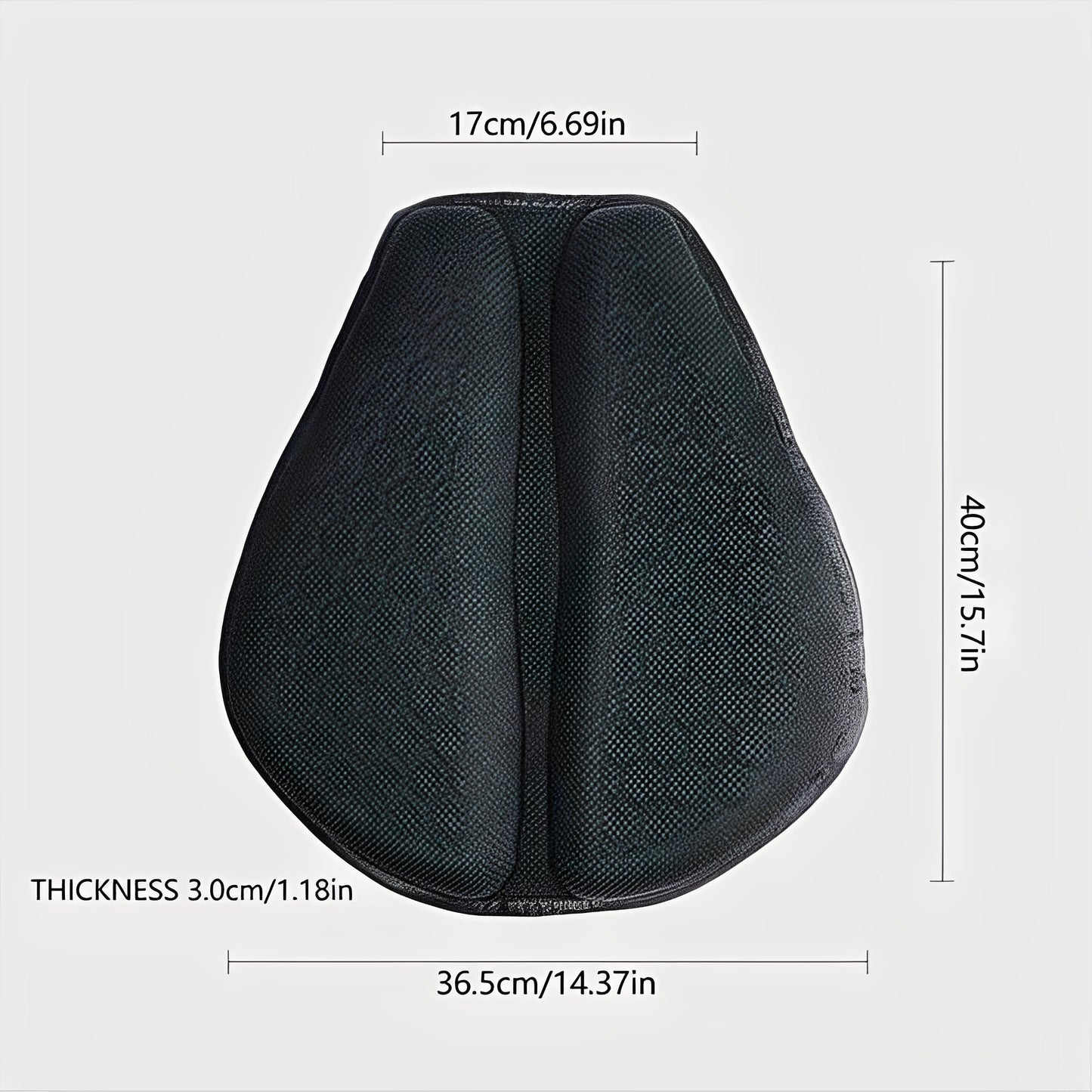 Asiento de gel cómodo para moto con diseño transpirable