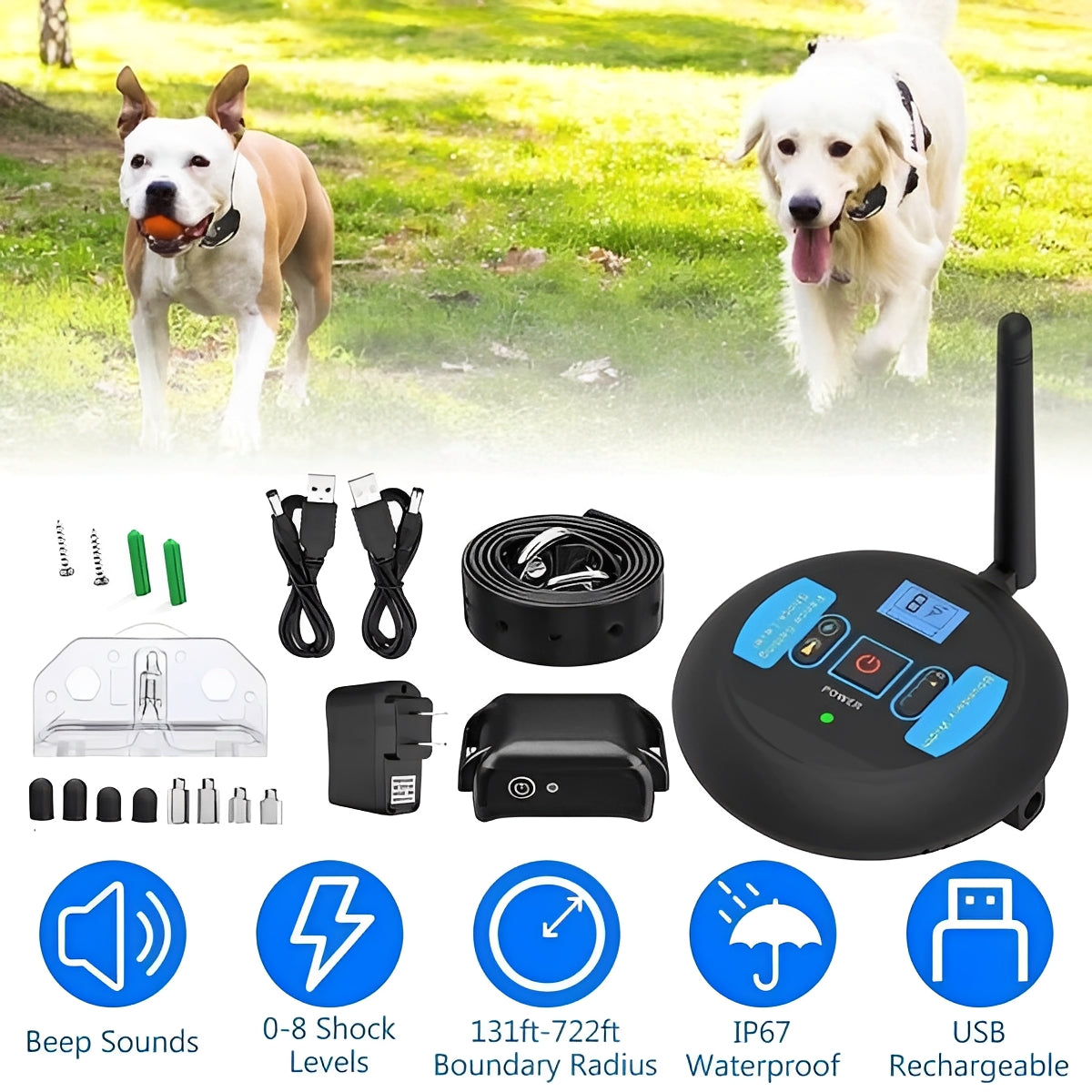 Sistema de barrera de entrenamiento para mascotas y adiestramiento al aire libre