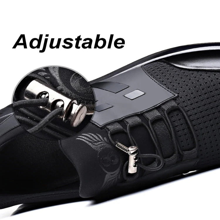 Zapatos cómodos de cuero para hombre con soporte para el arco plantar