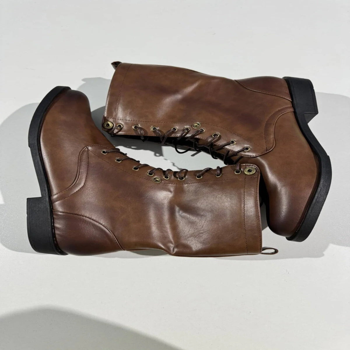 Botines clásicos de mujer con hebilla y cordones ajustables