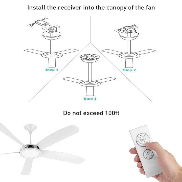 Control remoto de ventilador de techo fácil