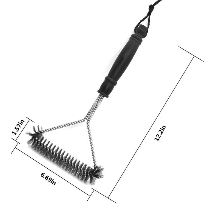 Cepillo limpiador de metal duradero para parrillas de barbacoa