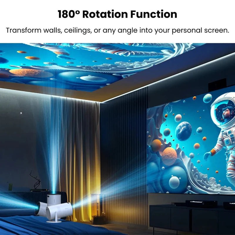 Mini proyector compacto 4K para cine en casa con pantalla grande