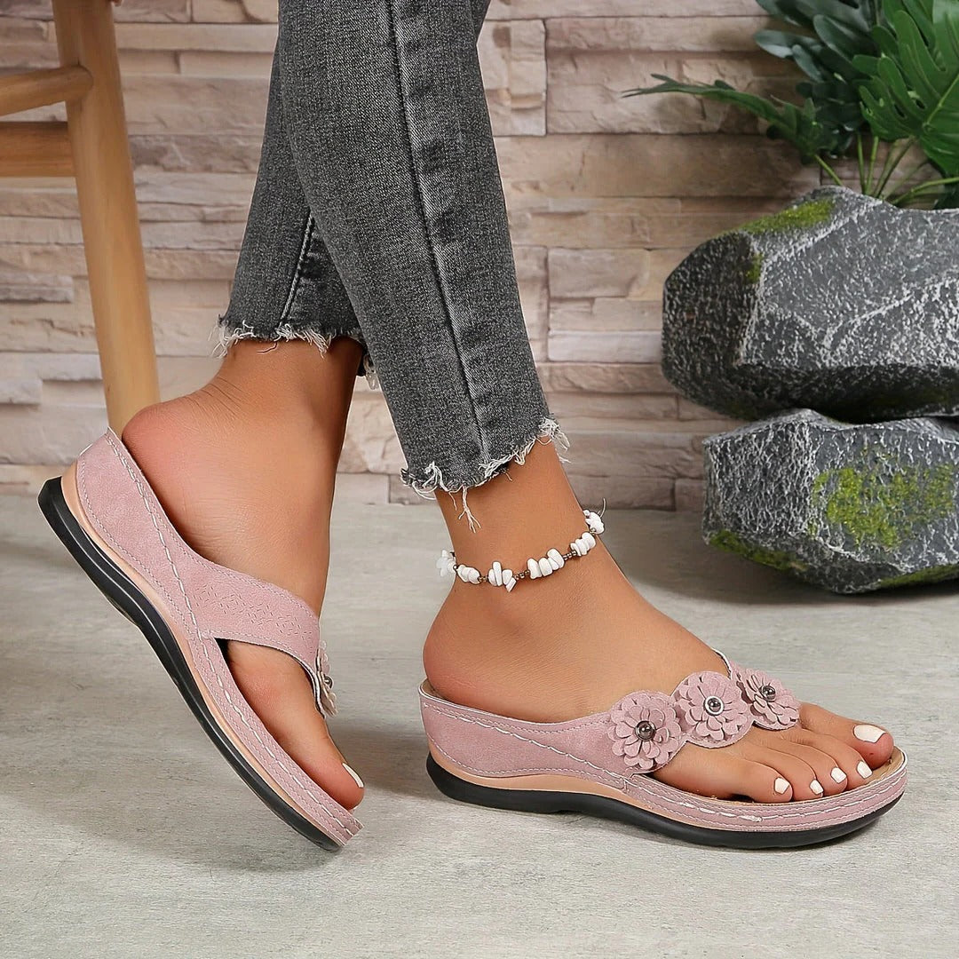 Sandalias cómodas para caminar de mujer con hebilla ajustable y suela antideslizante