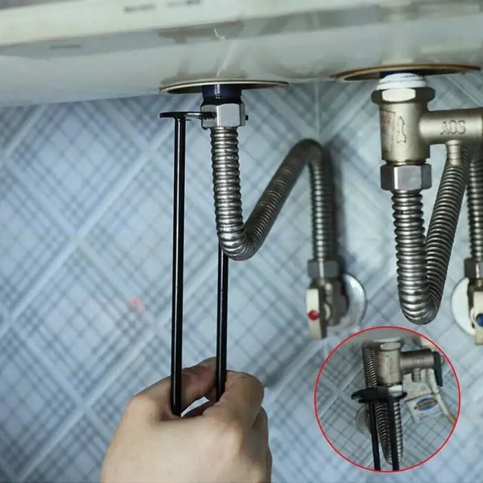 Basin Nut Wrench Tool for Faucet Installation Under Sink 360° Rotating Long Handle Plumbing Wrench for Kitchen Bathroom Fixtures