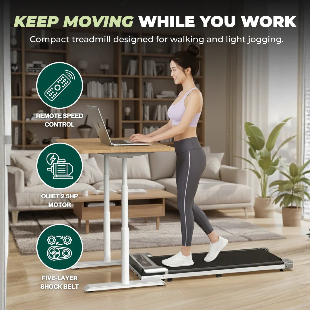 Cinta de correr compacta para debajo del escritorio con pantalla LED