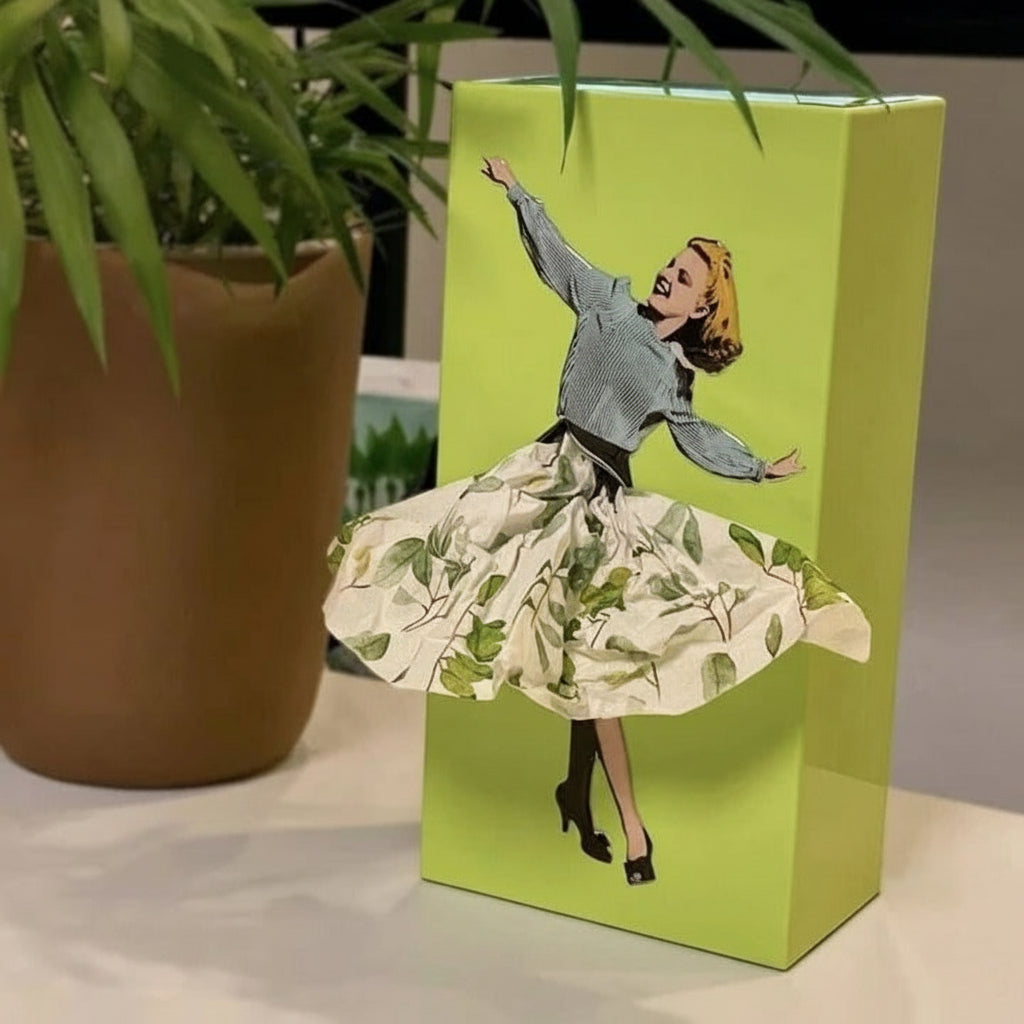 Elegante cubierta para caja de pañuelos para el hogar