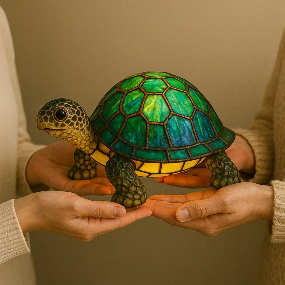 Lámpara de Escritorio Acogedora de Tortuga con Resplandor Cálido Suave