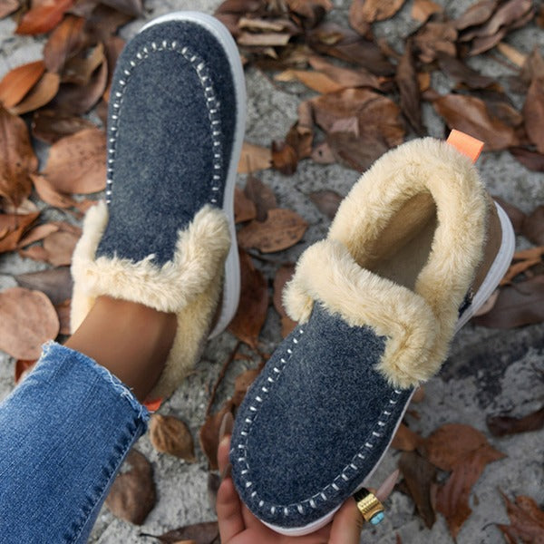 Botines Cálidos de Felpa para Mujer, Diseño Ligero y Cómodo