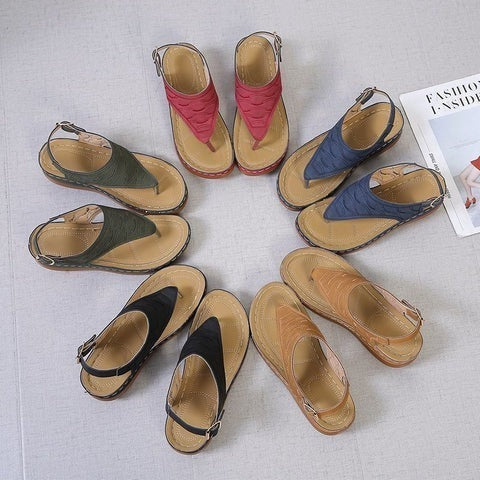 Sandalias ortopédicas cómodas para mujer con plantillas suaves para caminar