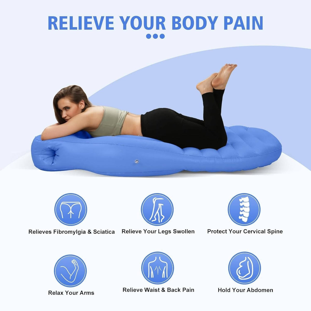 Comfort Support | Stomach Sleeper Pregnancy Pillow with Adjustable Firmness | Versatile Design for Restful Sleep