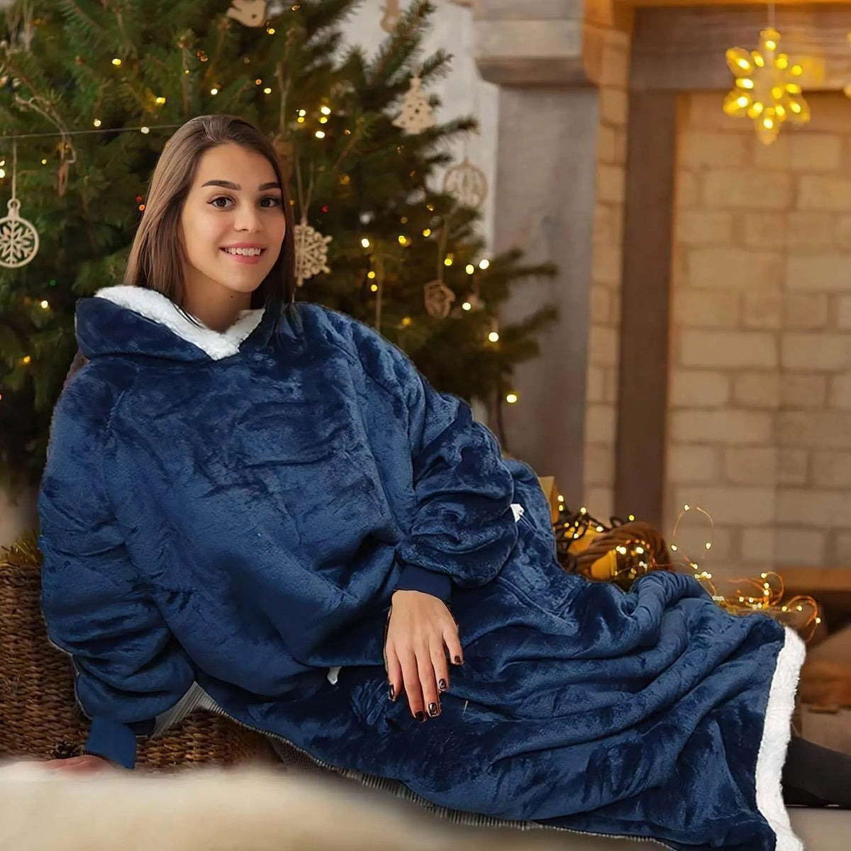 Ortekor Cozy Giant | Sudadera con capucha extragrande con diseño de forro polar suave | Comodidad portátil para una relajación total