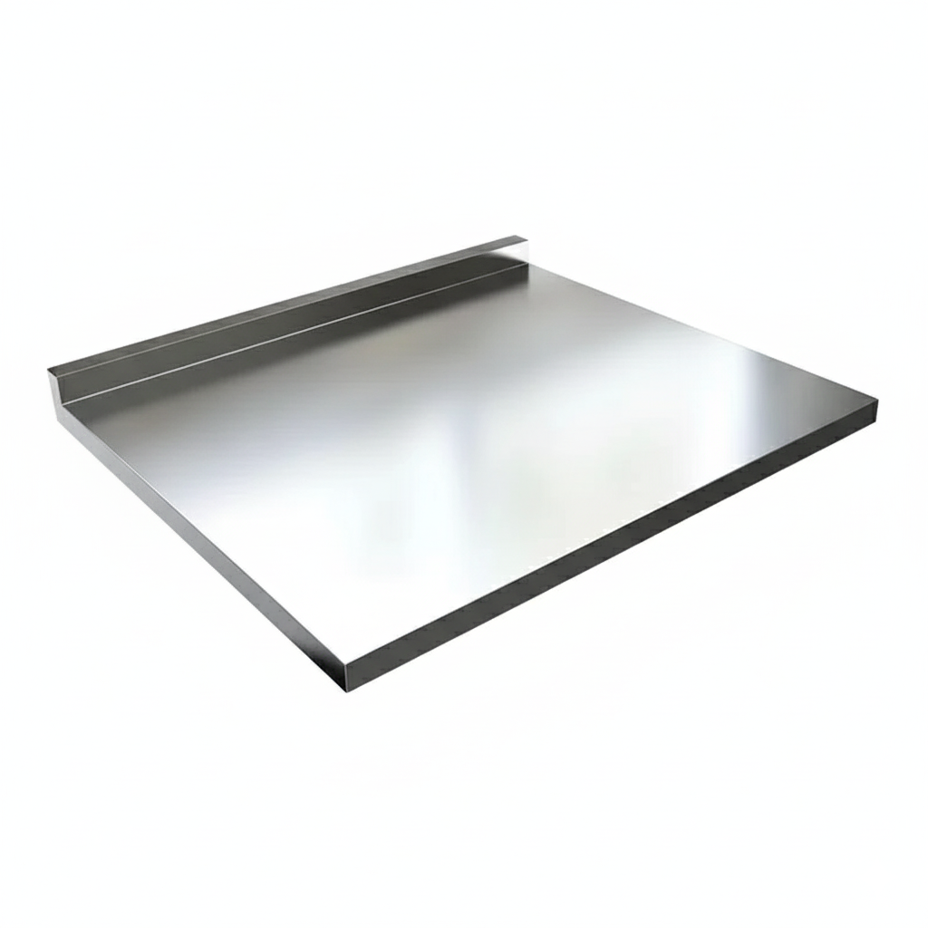 Tabla de cortar de cocina de acero inoxidable con base antideslizante | Diseño duradero e higiénico para una preparación de alimentos segura