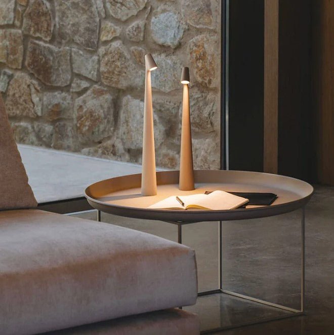 Nordic Style | Wireless LED Table Lamp with Touch-Control Brightness | Cordless Design for Portable Modern Lighting