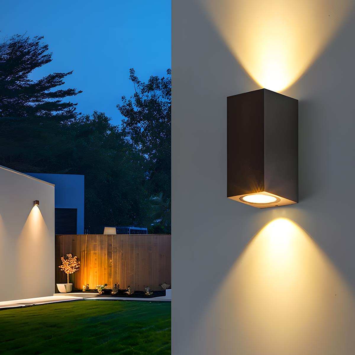 Modern Outdoor LED Wall Washer Light with Up & Down Illumination | Waterproof Design for Exterior Spaces