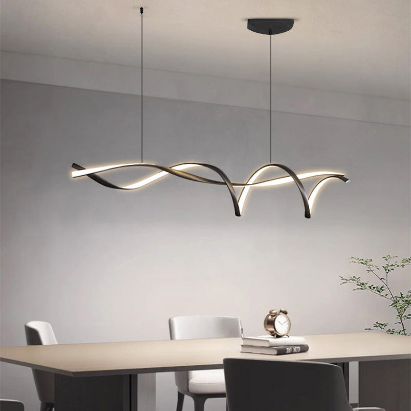 Linear Pendant Light for Kitchen Island and Dining – Adjustable Modern Fixture with E27 Socket – Sleek Metal Design for Contemporary