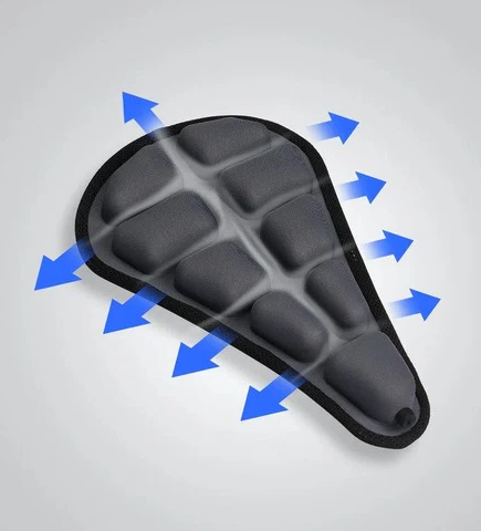 Ortekor Comfort Ride | 3D Inflatable Bicycle Seat Cushion with Shock Absorption | Ergonomic Design for Enhanced Comfort