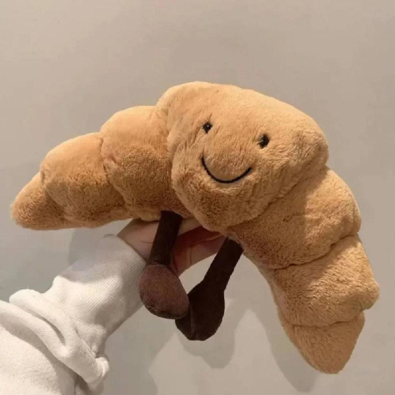 Almohada suave con forma de bollo, de peluche de 33 cm para abrazar