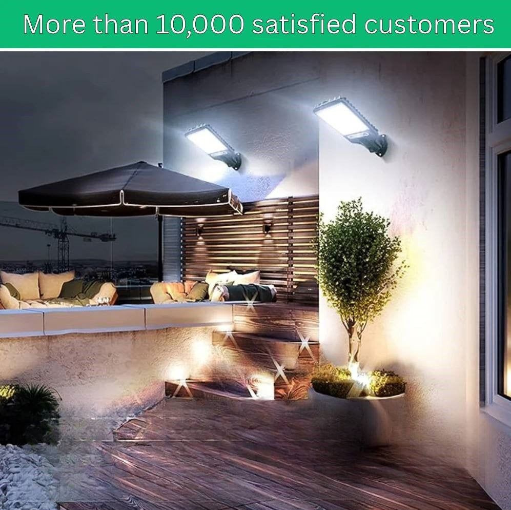 Lámpara de pared solar con sensor de movimiento para exteriores