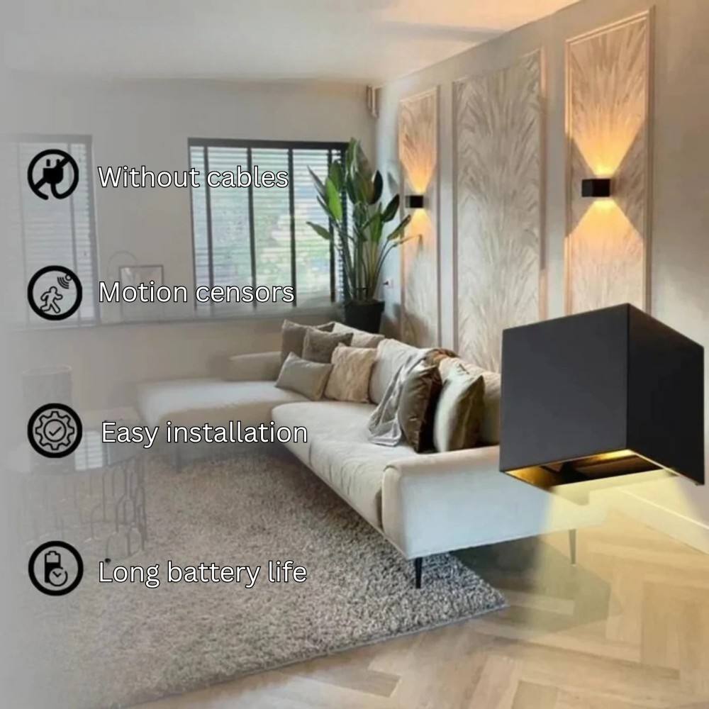 Elegante lámpara de pared LED inalámbrica