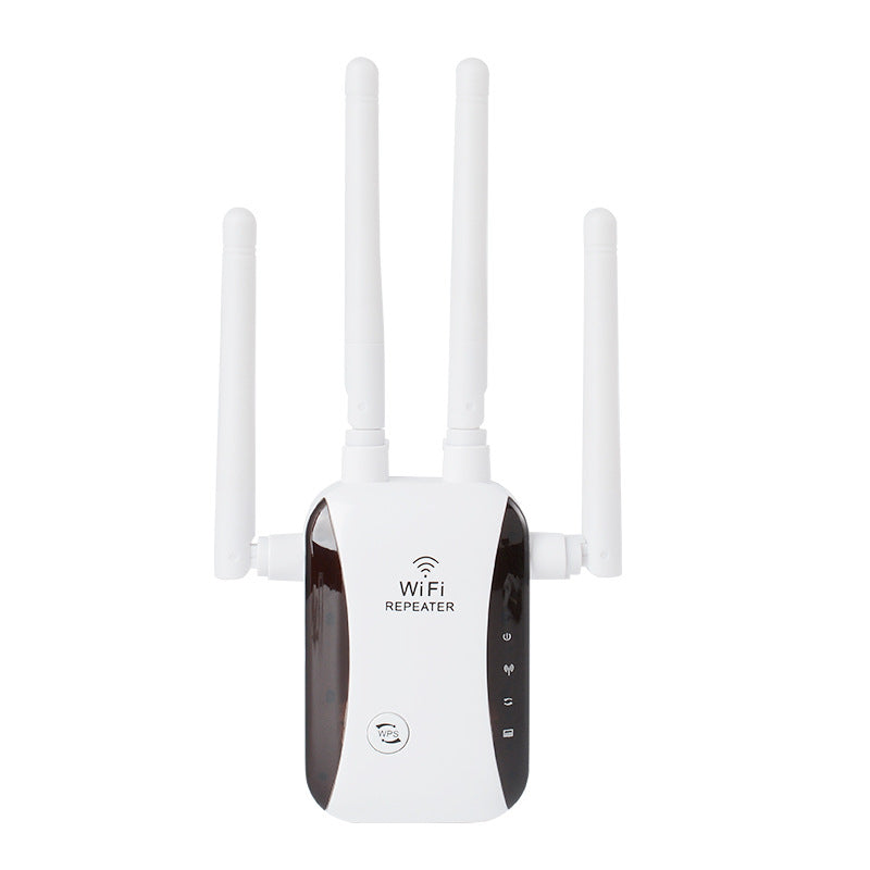 Wireless Signal Booster for Home – Dual-Band Range Extender for Seamless Internet Coverage – White Router Amplifier