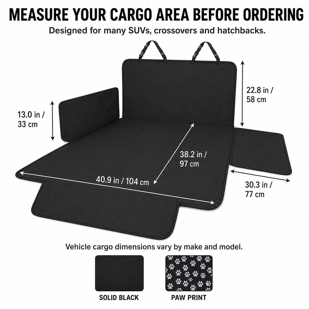 Ortekor SUV Cargo Liner for Dogs - Mud, Hair & Bumper Protection